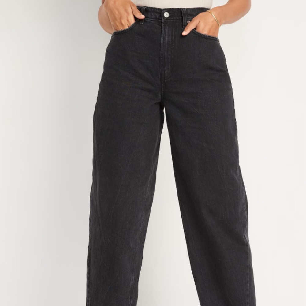 ❗️SOLD ❗️Old Navy Balloon Leg Jeans — Vintage Black